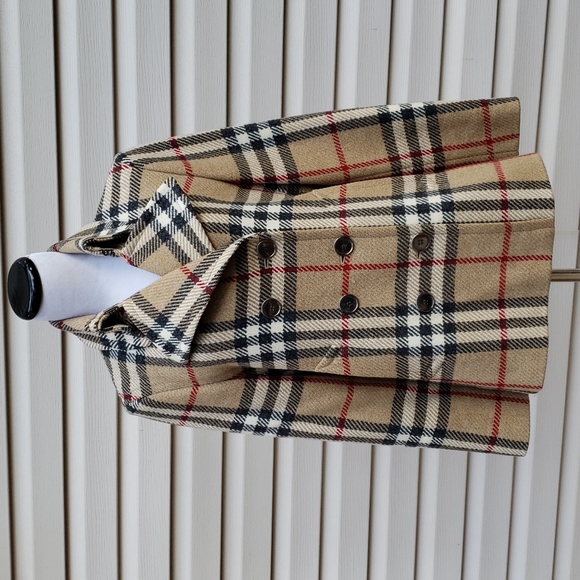 Burberry Jackets & Blazers - BURBERRY NOVA CHECK PLAID DOUBLE- BREASTED CLASSIC WOOL TRENCH COAT